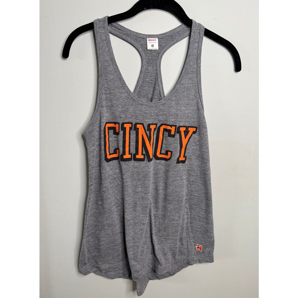 Cincinnati Bengals Homage NFL Women’s Gray Racerback Tank Top Shirt - Size S